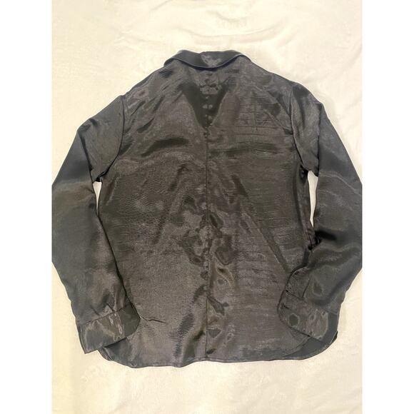 RtA Malcolm Button Up Black Embossed Crocodile Size Mens Medium - Picture 6 of 6